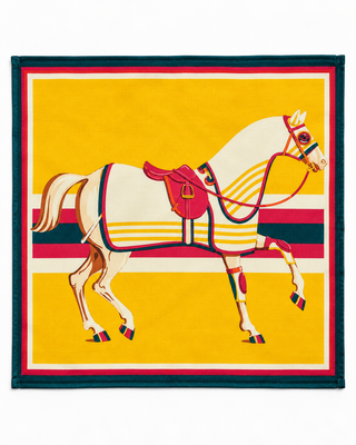 Golden Gallop Pocket Square