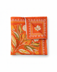 Orange Botanical Bloom Pocket Square