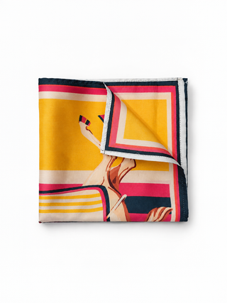 Golden Gallop Pocket Square