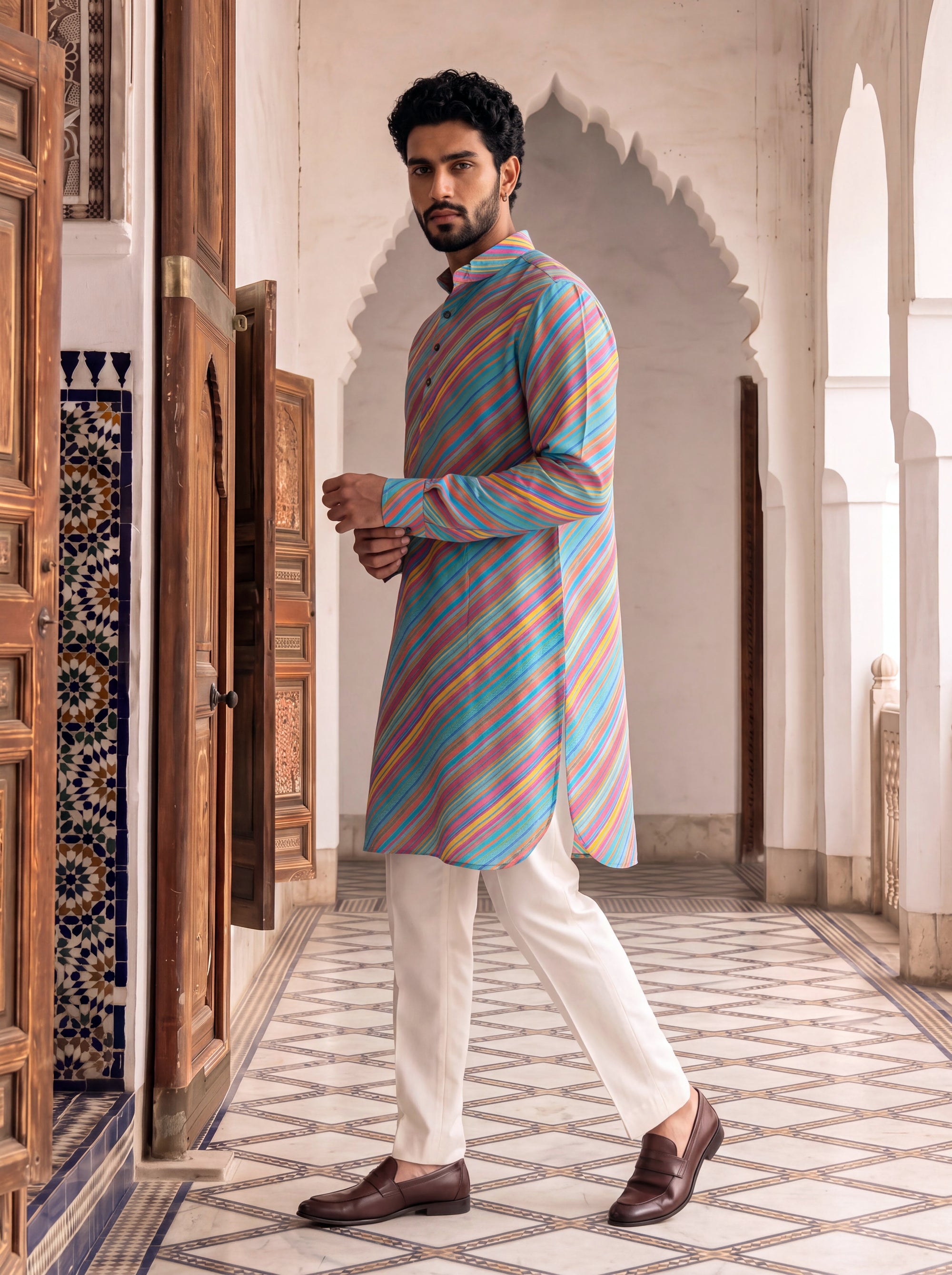 Colorwave Leheriya Ganganagery Kurta