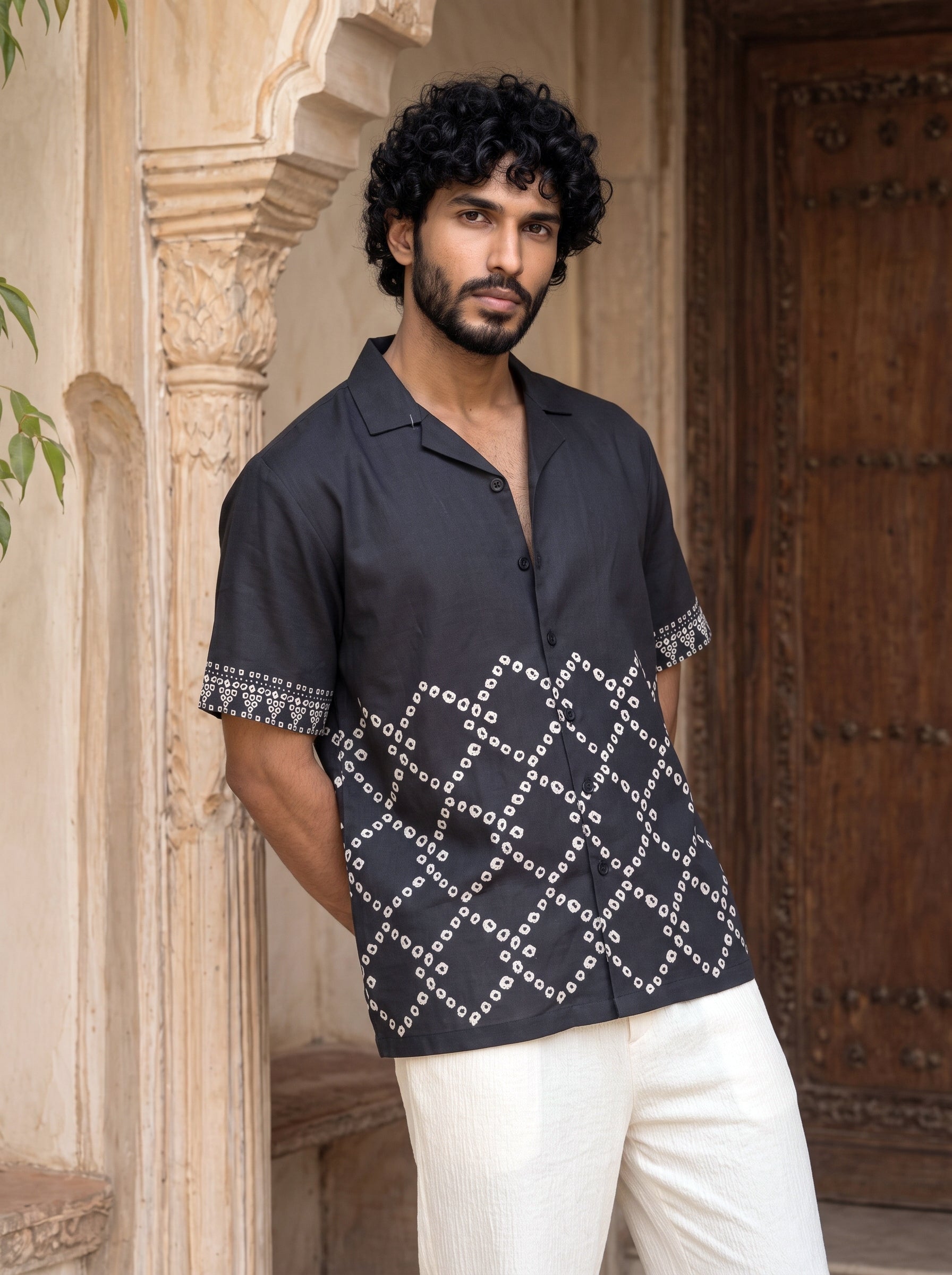 Black Nomad Relaxed Fit Cuban Shirt