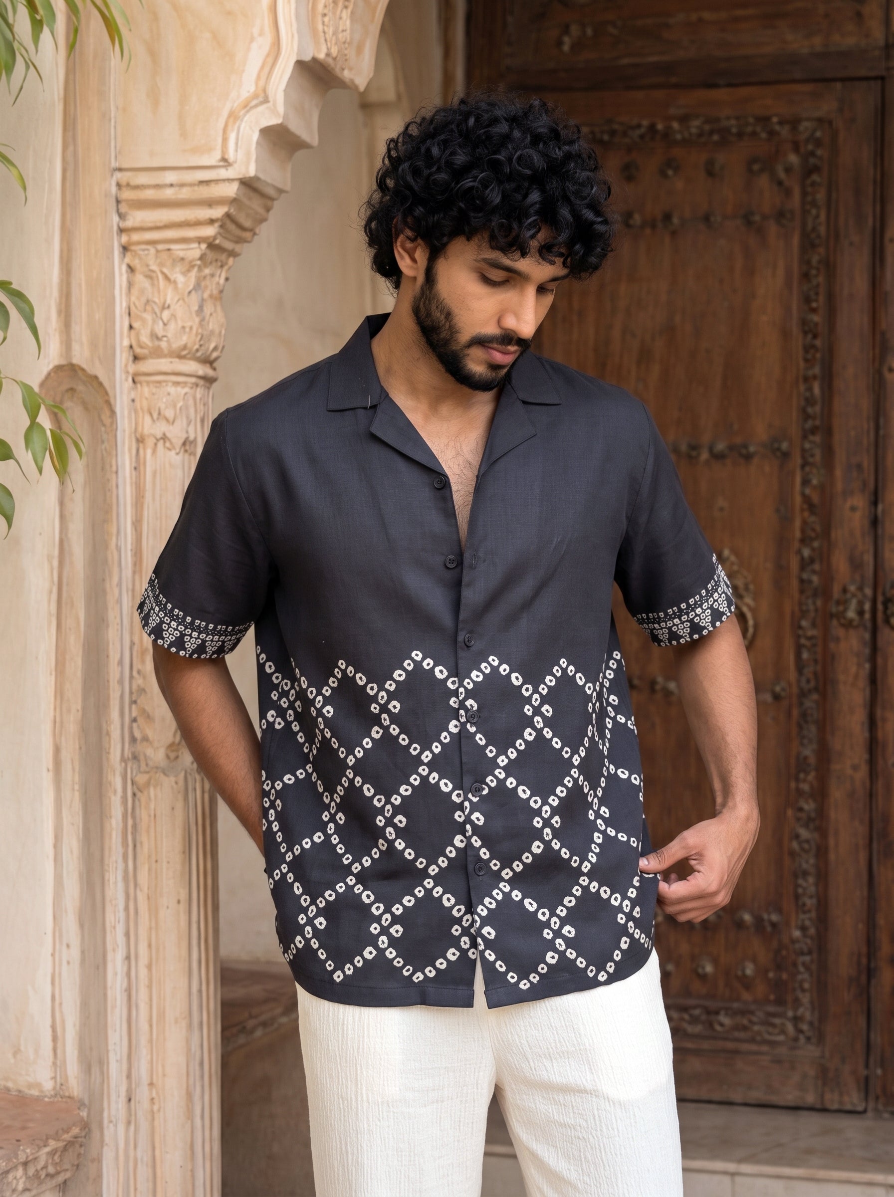 Black Nomad Relaxed Fit Cuban Shirt