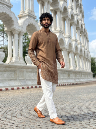 Sandstone Bandhani Ganganagery Kurta