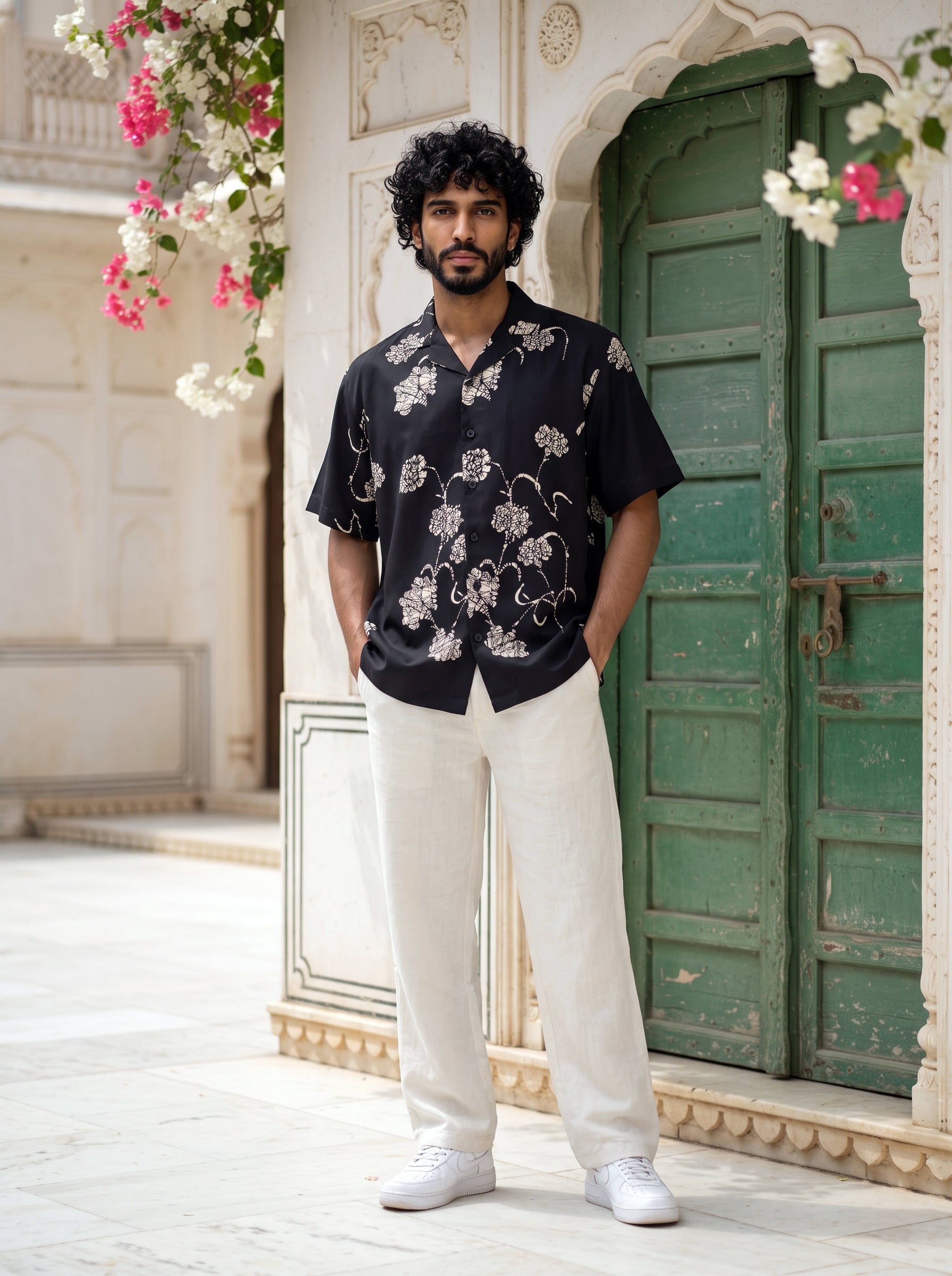 Black Orchid Relaxed Fit Cuban Shirt