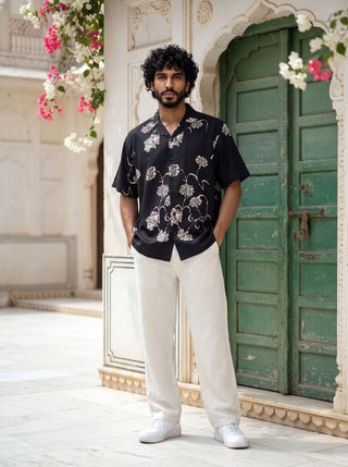 Black Orchid Relaxed Fit Cuban Shirt