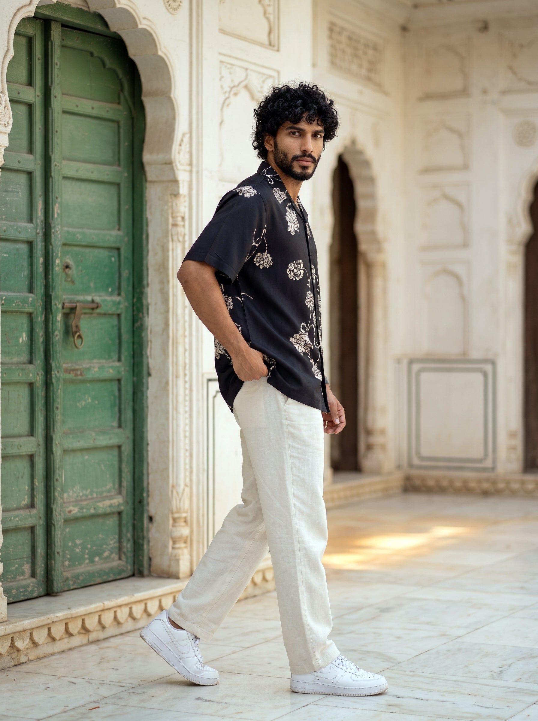 Black Orchid Relaxed Fit Cuban Shirt
