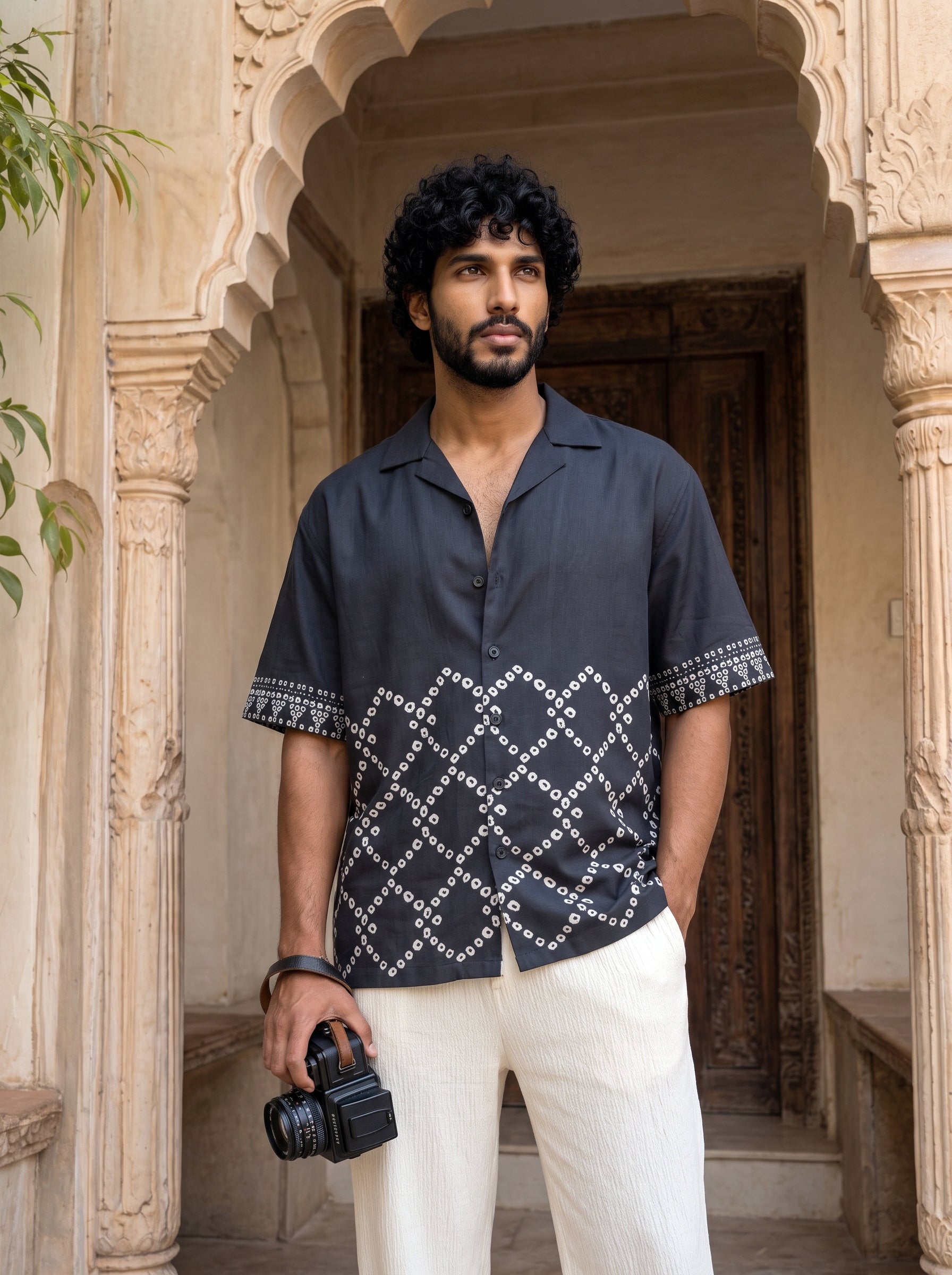 Black Nomad Relaxed Fit Cuban Shirt
