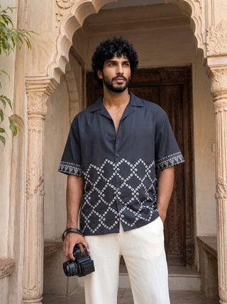Black Nomad Relaxed Fit Cuban Shirt