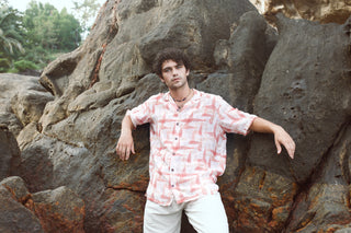 Orange Bottle Printed Oversize Shirt