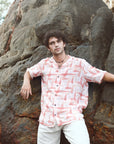 Orange Bottle Printed Oversize Shirt