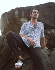 Khajuraho Abstract White Oversize Shirt