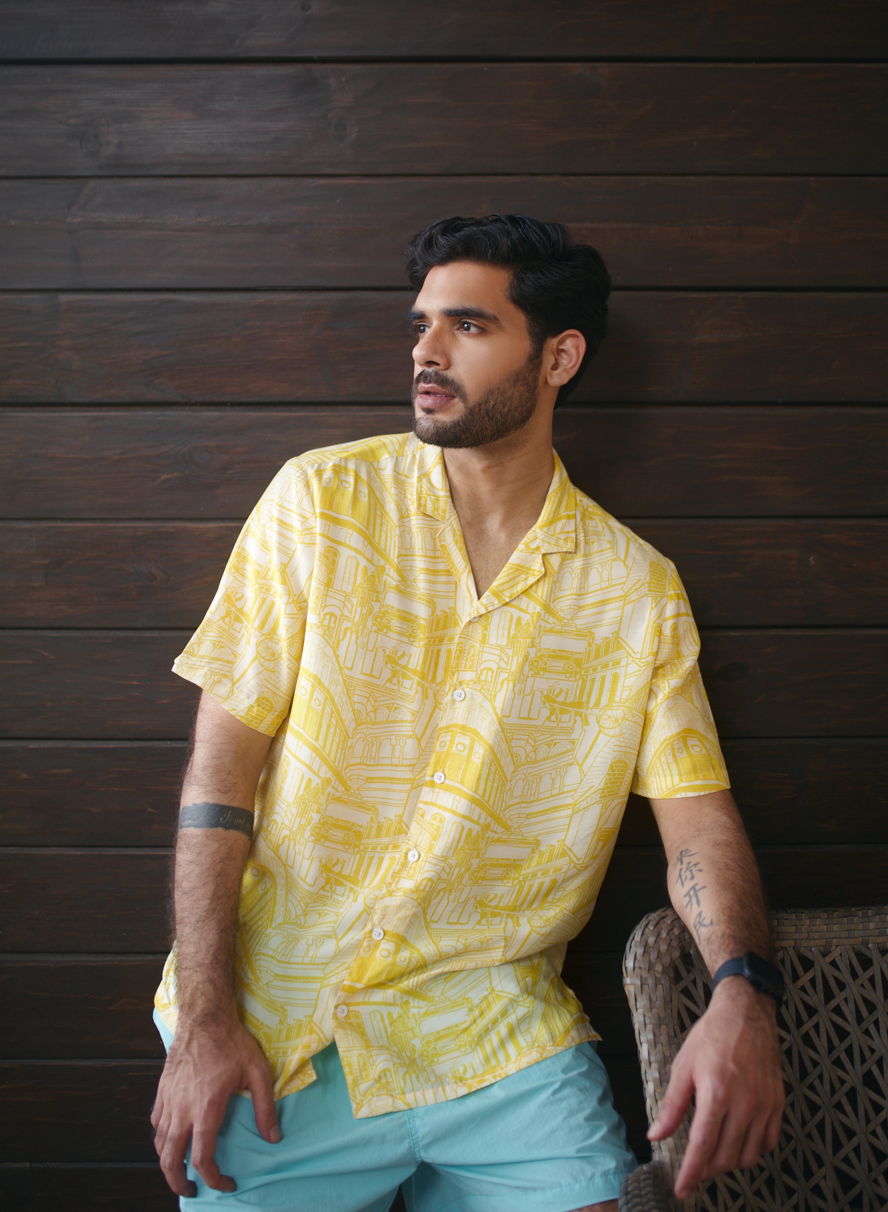 Rampuria Haveli Yellow Oversize Shirt