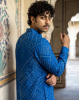 Blue Bandhani Ganganagery Kurta
