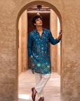 Noir Paradise Blue Ganganagery Kurta