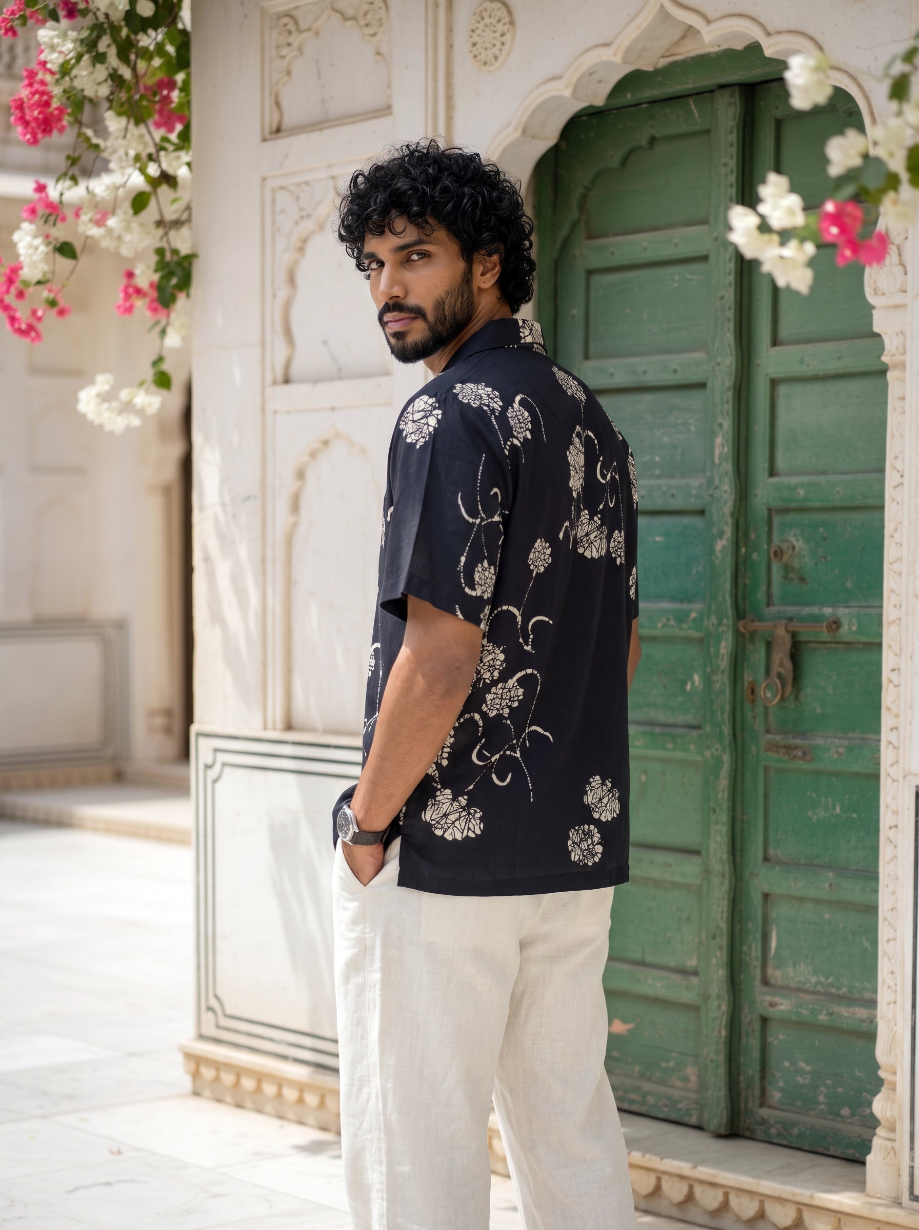 Black Orchid Relaxed Fit Cuban Shirt
