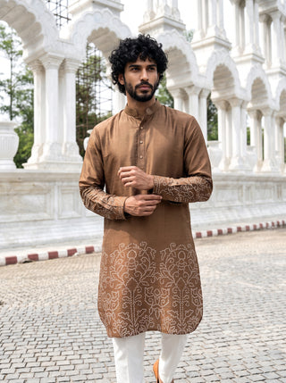 Sandstone Bandhani Ganganagery Kurta