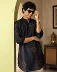 Emerald Dots Black Bandhani Ganganagery Kurta