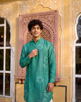 Emerald Dots Bandhani Ganganagery Kurta