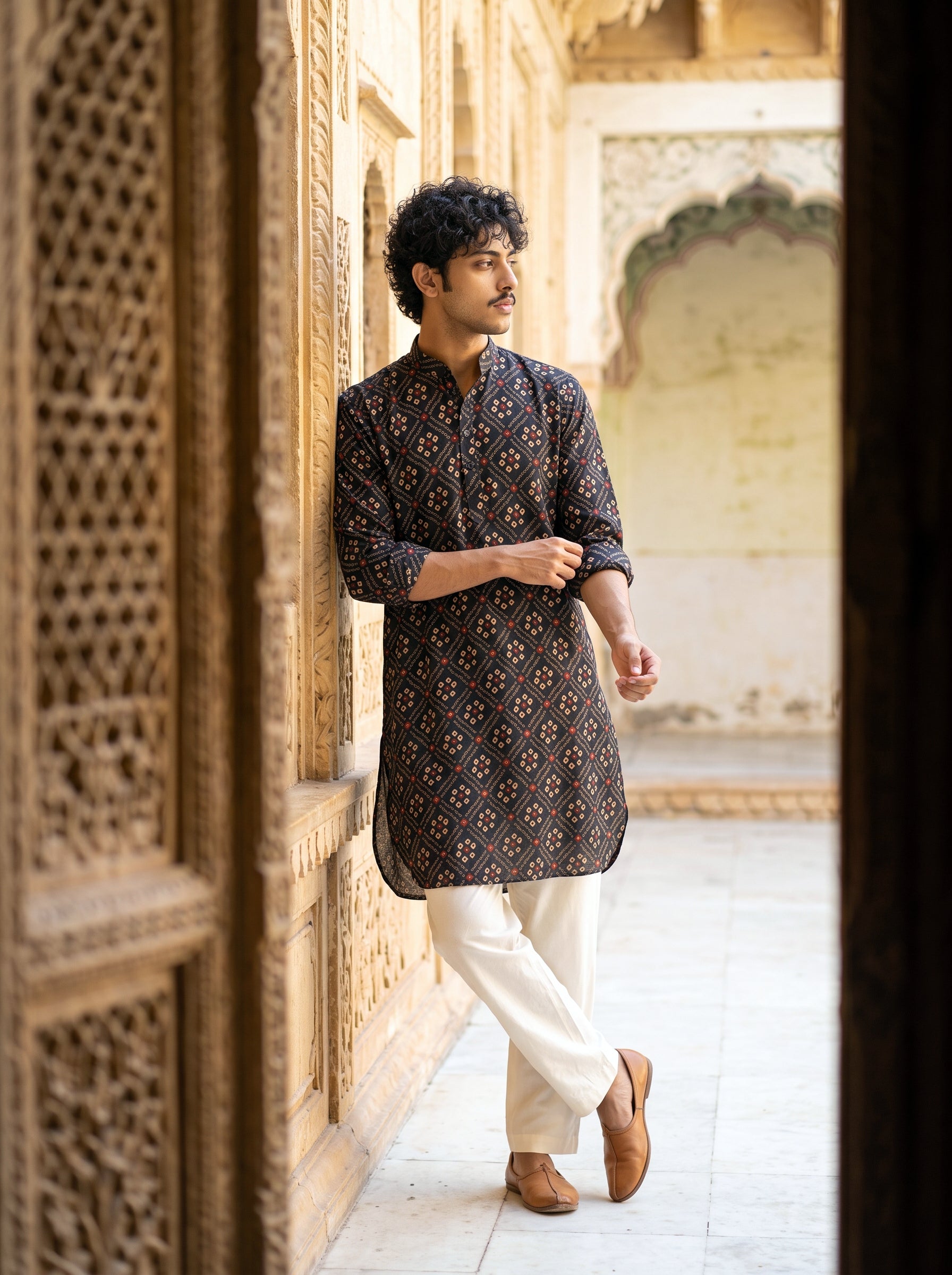 Regal Diamond Motif Ganganagery Kurta