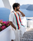 Santorini Stripe Relaxed Fit Cuban Shirt