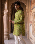 Olive Ocean Mosaic Ganganagery Kurta