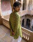 Olive Ocean Mosaic Ganganagery Kurta