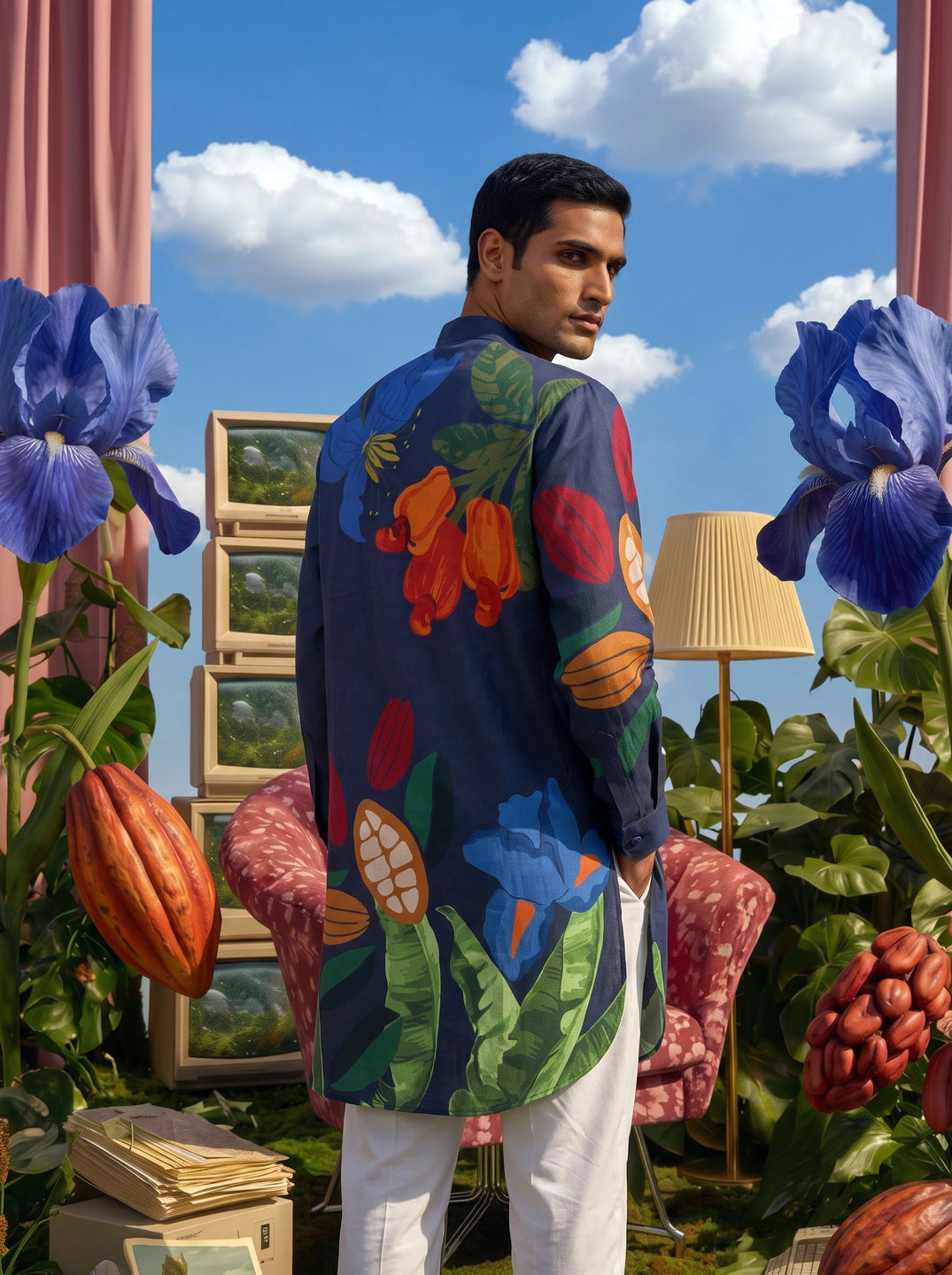 Blue Iris Garden Ganganagery Kurta