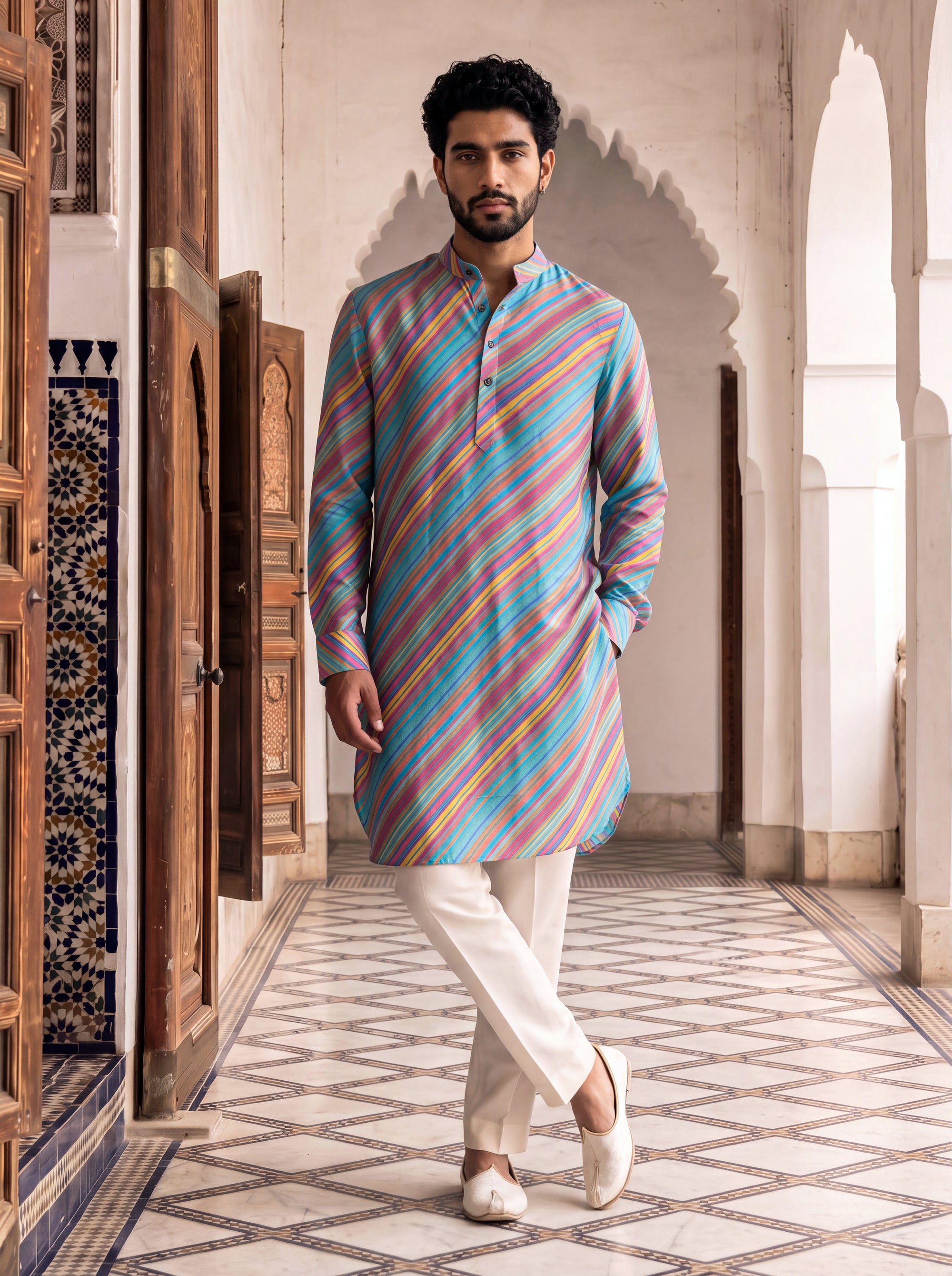 Colorwave Leheriya Ganganagery Kurta