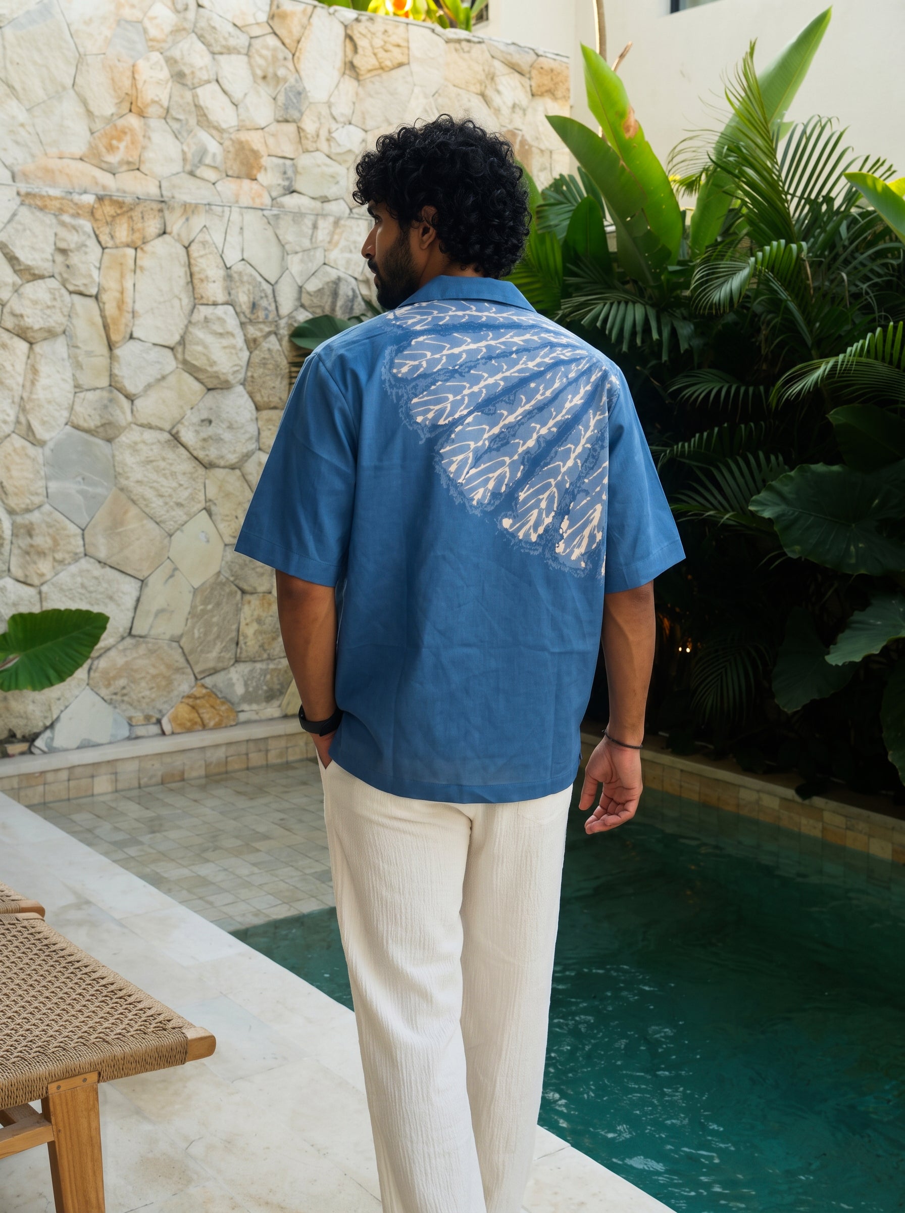 Blue Lagoon Relaxed Fit Cuban Shirt