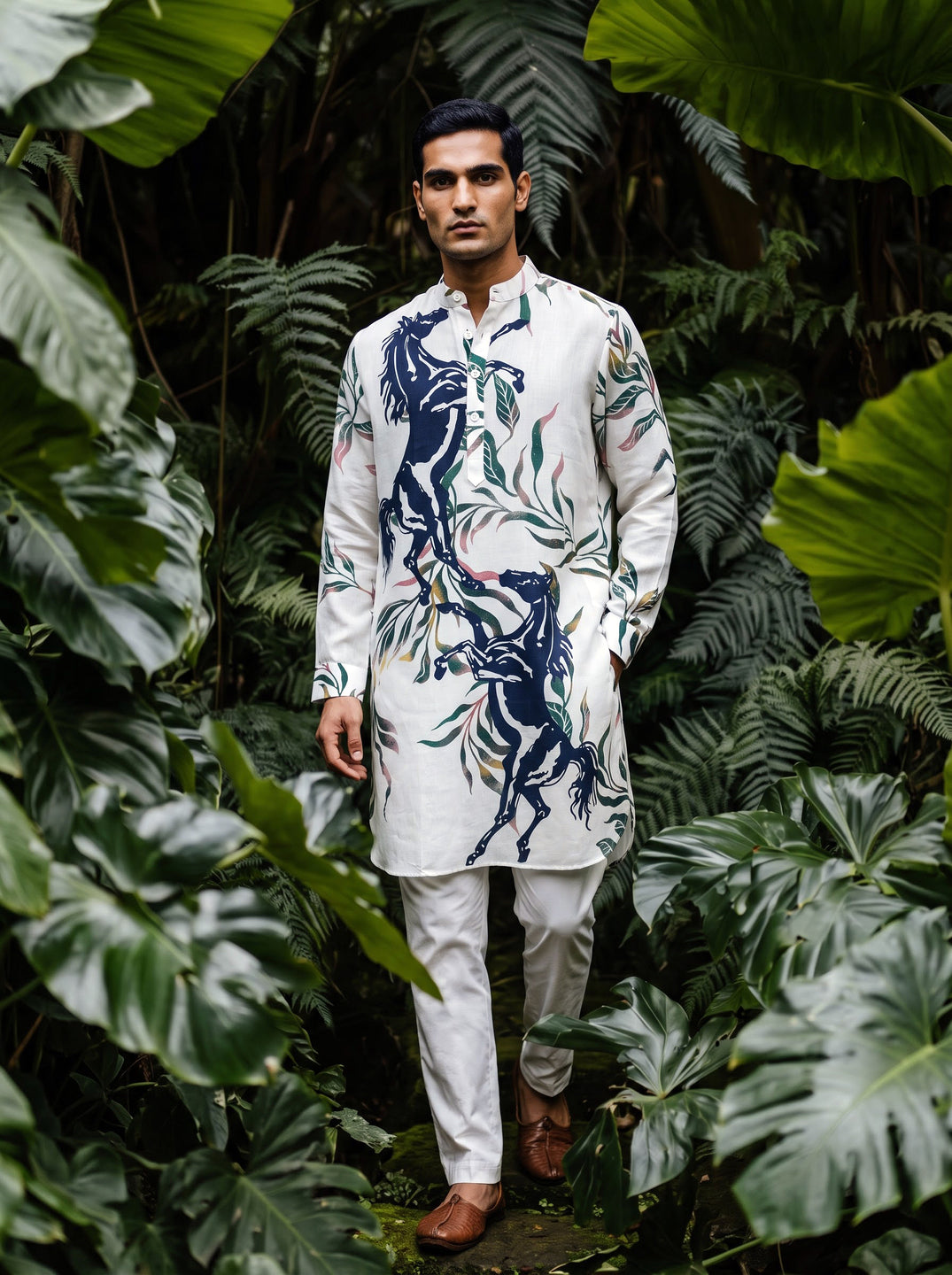 Fire Horse Ivory Ganganagery Kurta