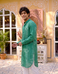 Emerald Dots Bandhani Ganganagery Kurta
