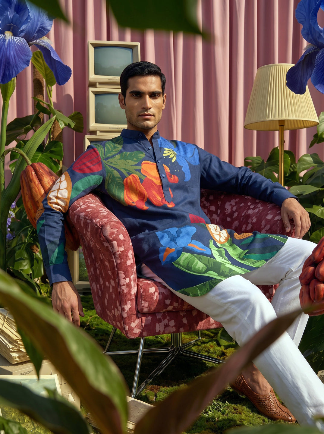 Blue Iris Garden Ganganagery Kurta