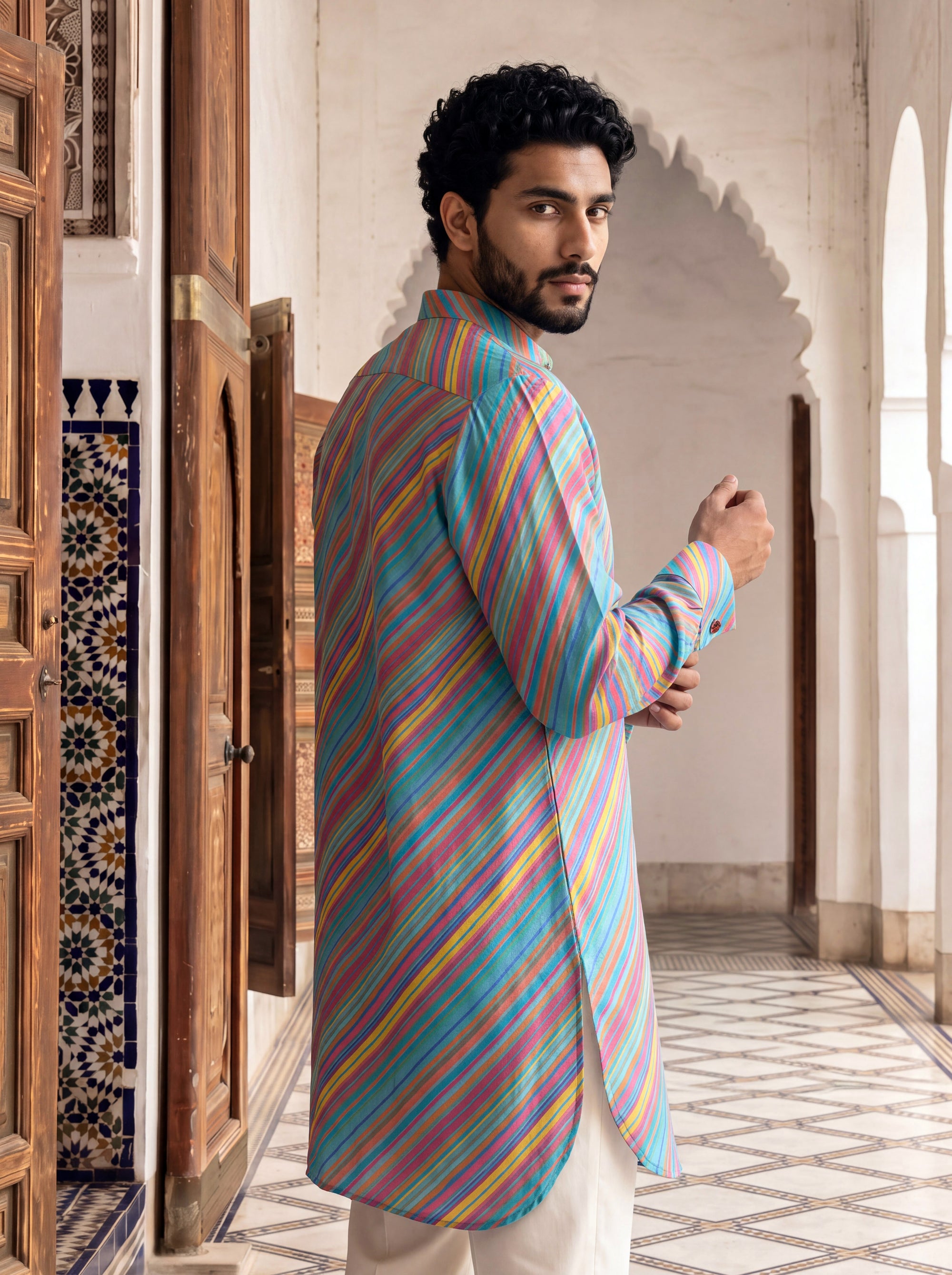 Colorwave Leheriya Ganganagery Kurta