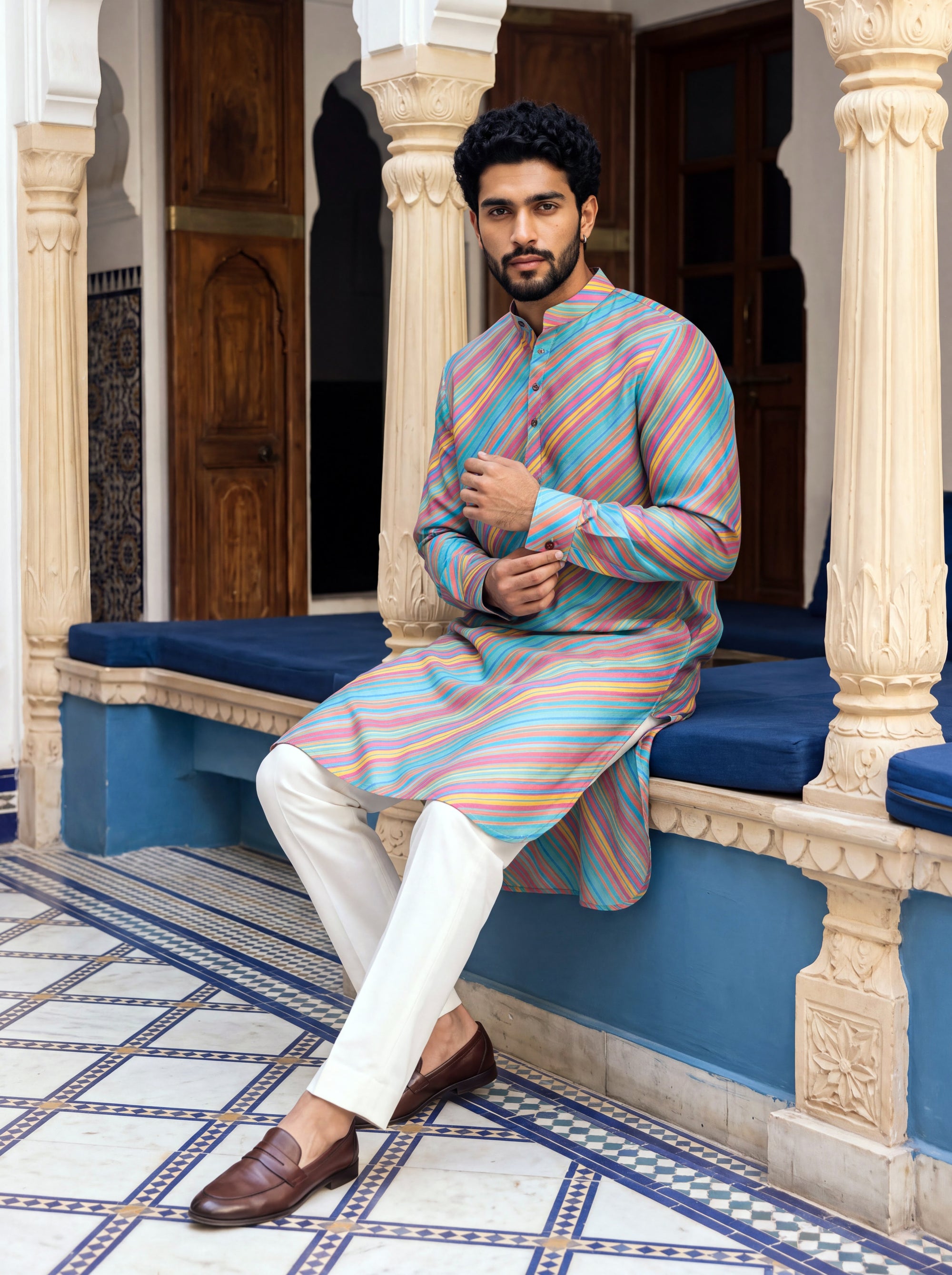 Colorwave Leheriya Ganganagery Kurta