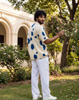 Blue Petal Relaxed Fit Cuban Shirt