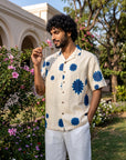 Blue Petal Relaxed Fit Cuban Shirt