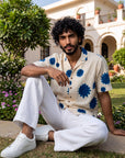 Blue Petal Relaxed Fit Cuban Shirt