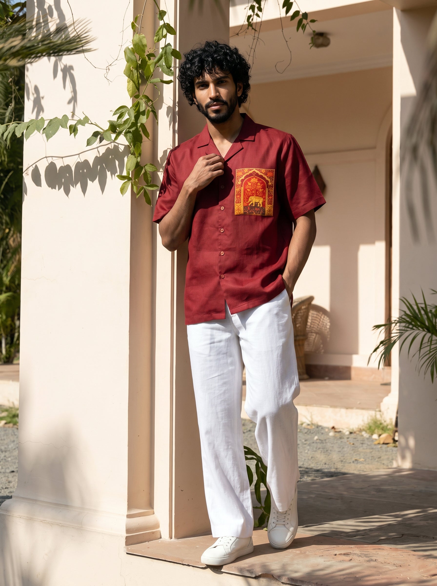 Regal Haveli Relaxed Fit Cuban Shirt