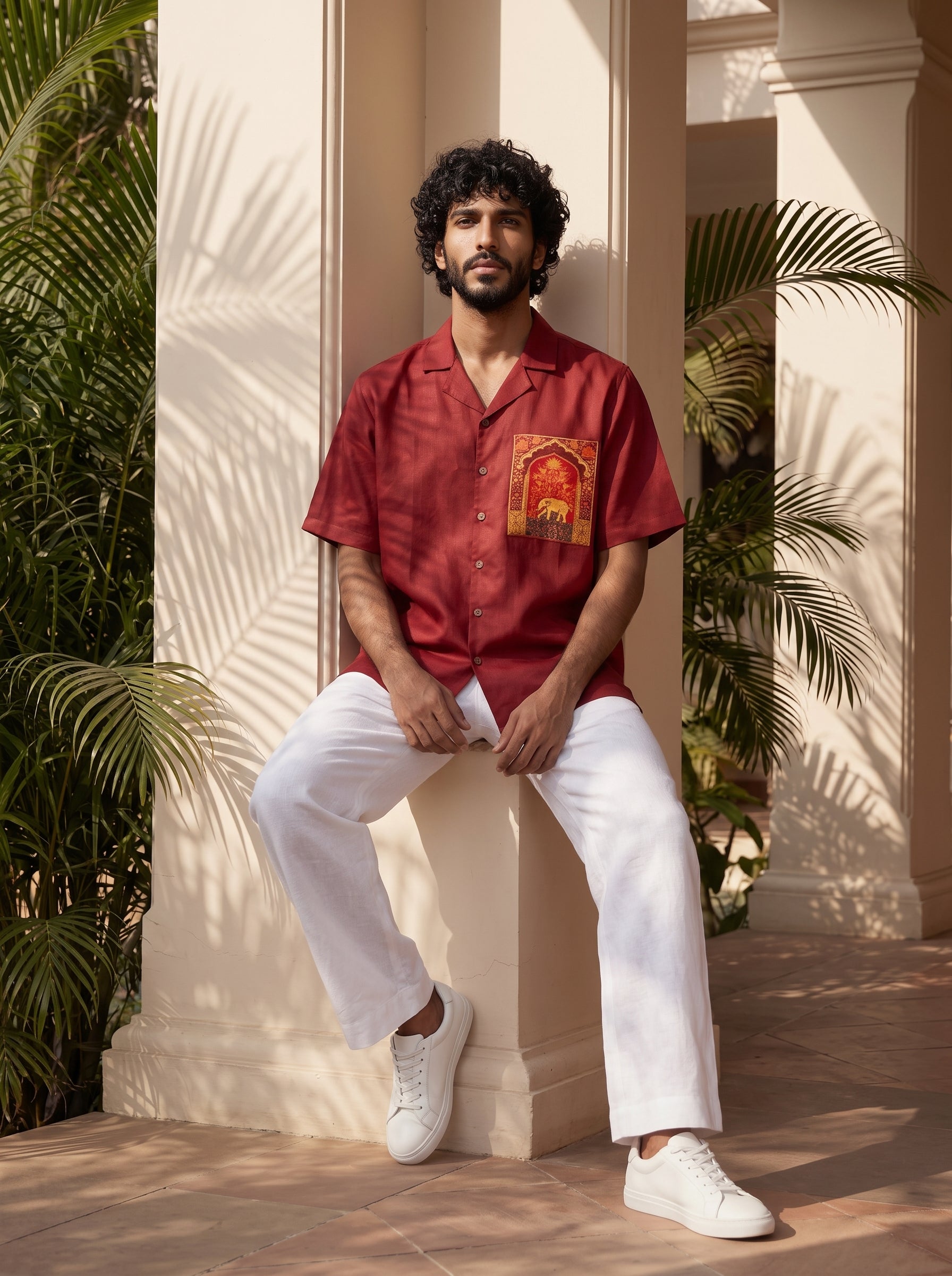 Regal Haveli Relaxed Fit Cuban Shirt