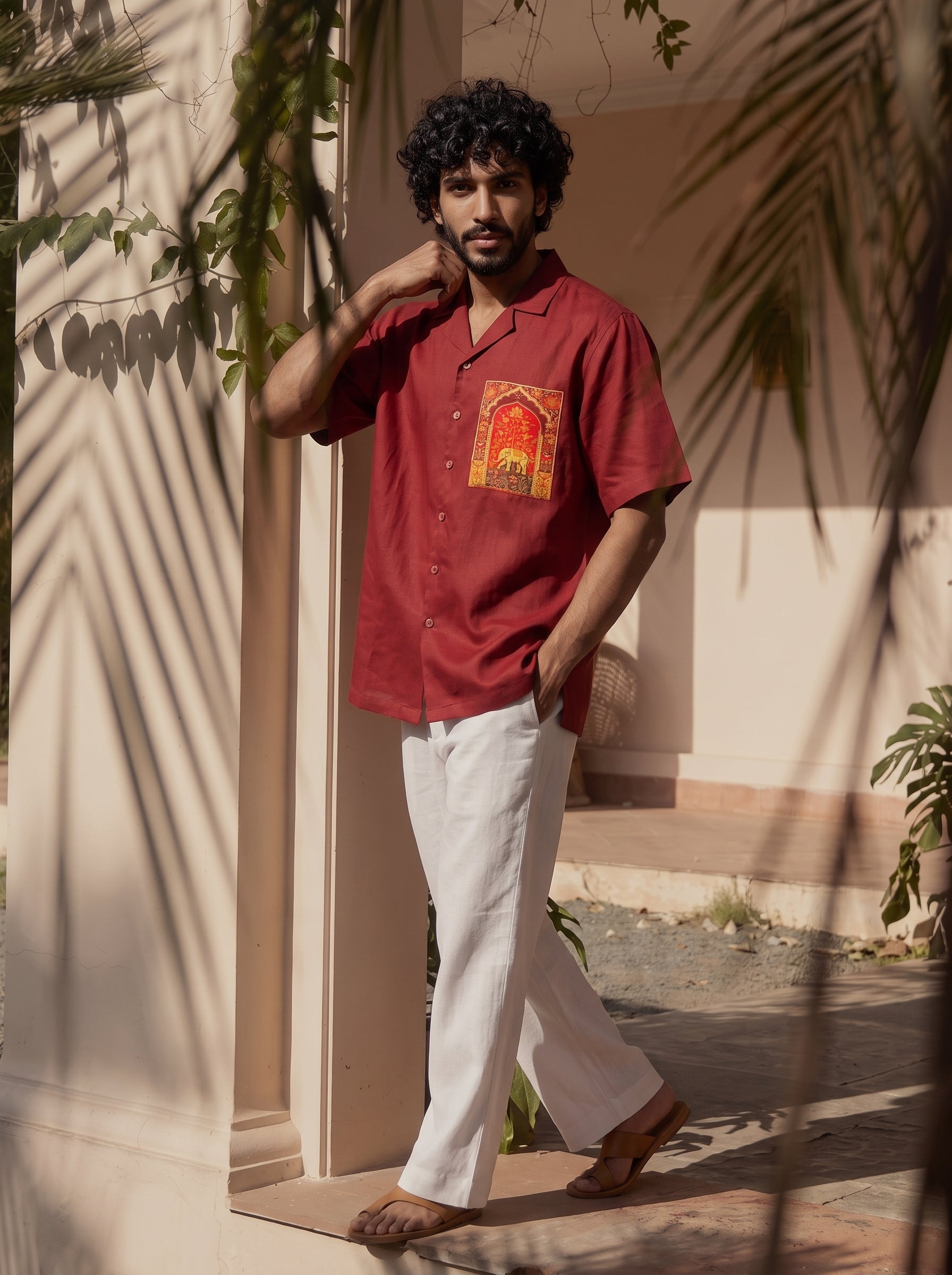 Regal Haveli Relaxed Fit Cuban Shirt