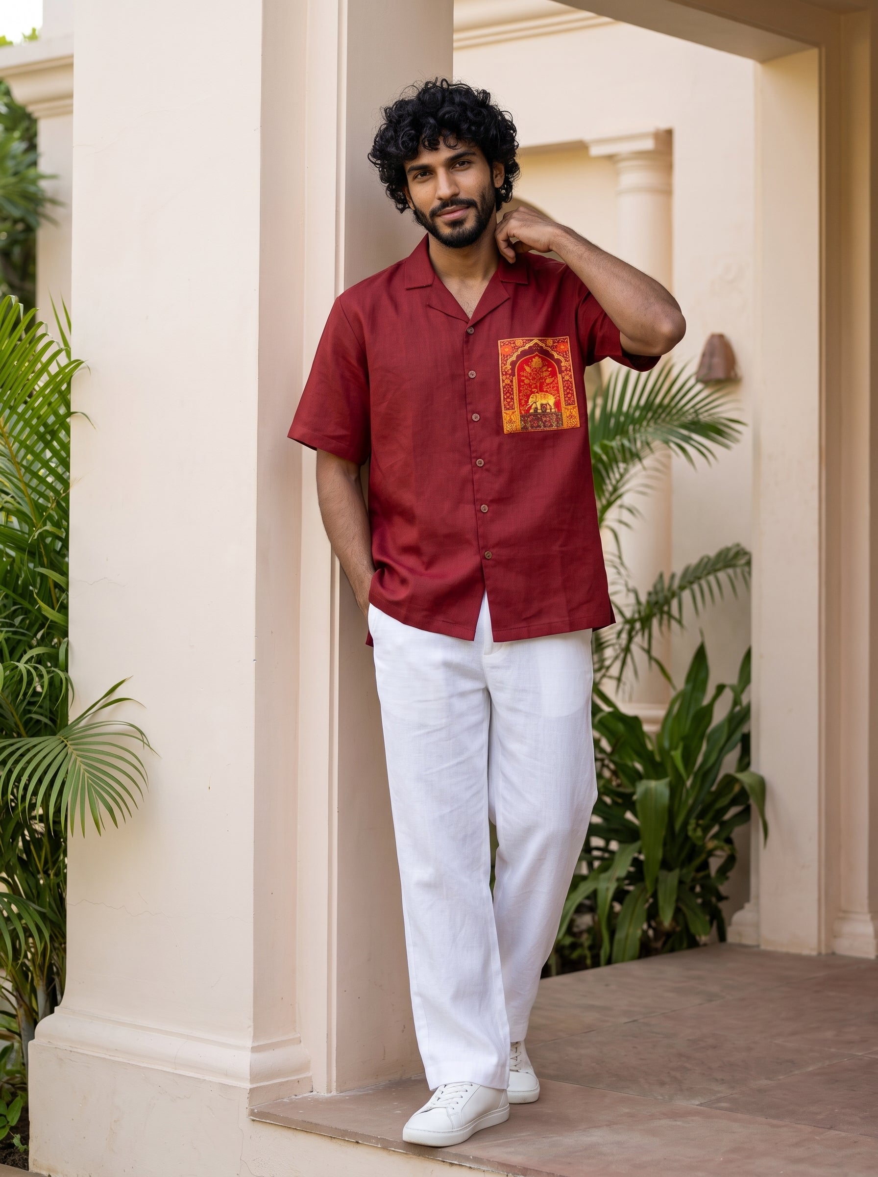 Regal Haveli Relaxed Fit Cuban Shirt