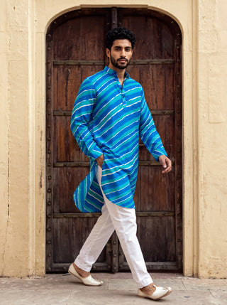Blue Breeze Leheriya Ganganagery Kurta