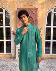 Emerald Dots Bandhani Ganganagery Kurta