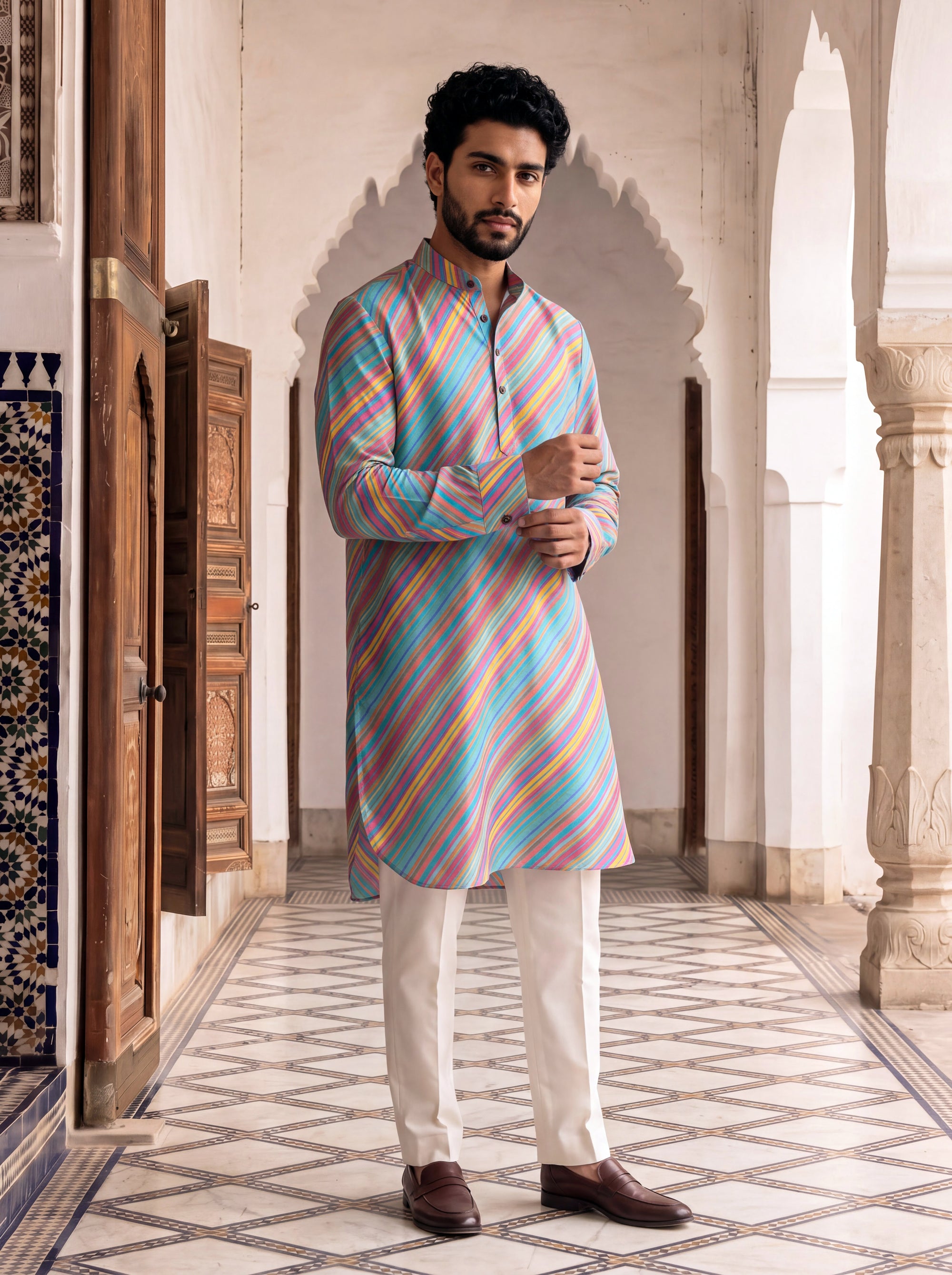 Colorwave Leheriya Ganganagery Kurta