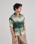 Khajuraho Green Drop Shoulder Shirt