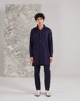 Blue Pashtooni Kurta Pant Set