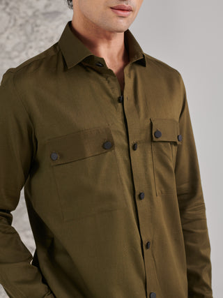 Green Pashtooni Kurta Pant Set