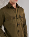 Green Pashtooni Kurta Pant Set