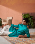 Blue Jodhpuri Kurta