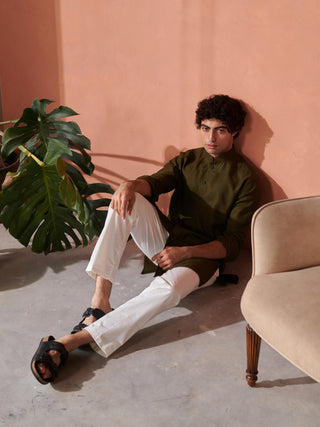 Green Jodhpuri Kurta